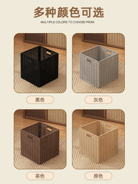 Foldable Woven Storage Basket for Shelves and Cabinets, Rattan-Style Organizer for Snacks, Toys, and Household Items