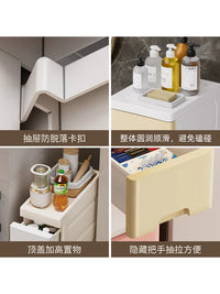 Multi-Layer Slim Storage Cabinet with Drawers - Narrow Gap Organizer for Office and Home