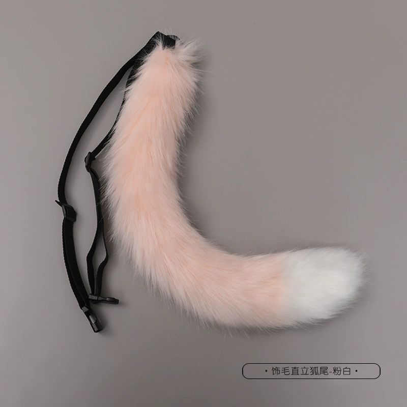 Handmade Fox Cat Ear and Tail Cosplay Set with Headband