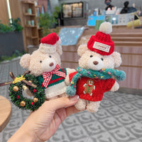 Gingerbread Man Sweater Bear Keychain Plush Doll Bag Charm Christmas Gift