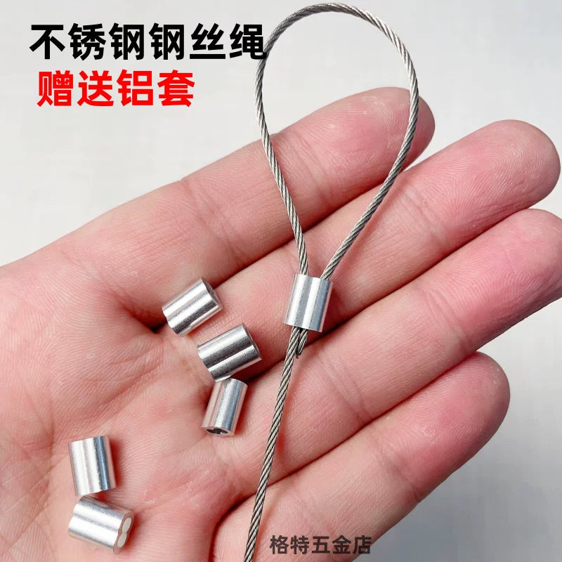 Stainless Steel Wire Rope for Shade Nets, Climbing Plants, Curtains, Lanterns, and Tags