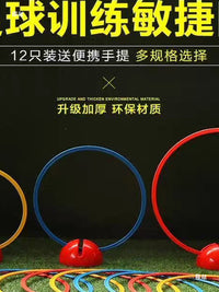 Soccer Training Agility Kit with Hoops for Basketball Dribbling & Speed Training Equipment