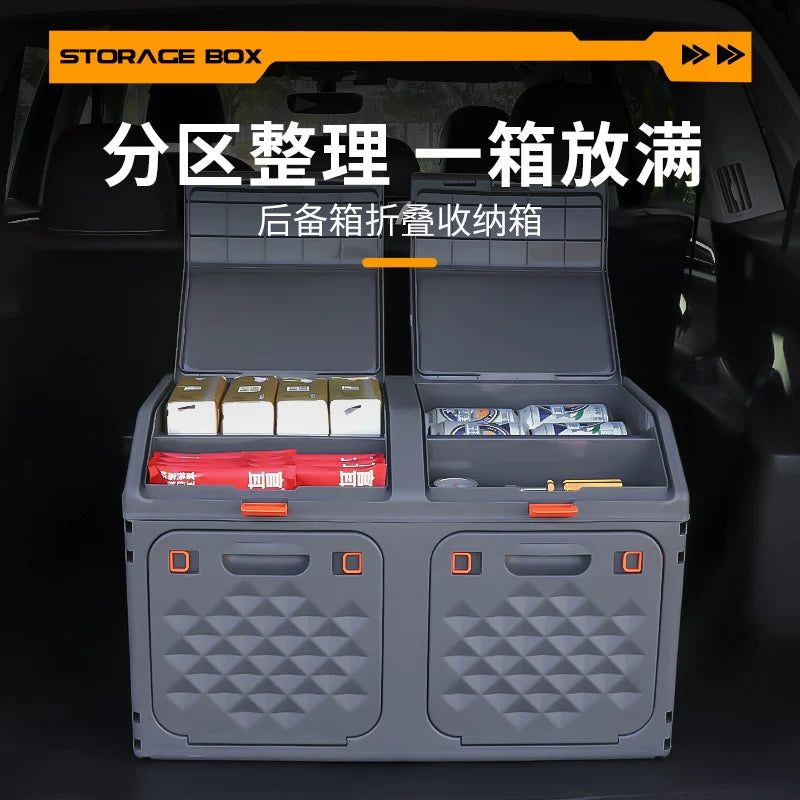 Foldable Large Capacity Car Trunk Organizer Storage Box for Camping and Home Use