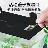 Desktop Self-Circulating Aquarium with Side Filter and Pump for Office and Home Decor