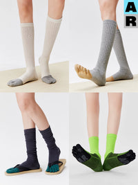 AR Professional Pilates Yoga Socks with Anti-Slip Grip and Five-Toe Design