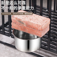 Stainless Steel Hanging Pet Bowl for Crate, Anti-Tip Dog and Cat Food Water Feeder
