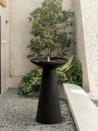Modern Chinese Zen Bird Bath Fountain with Circulating Water for Garden Patio Decor
