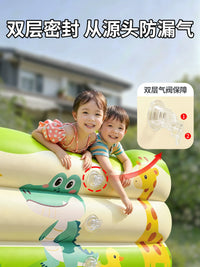 Inflatable Swimming Pool for Kids & Family, Thickened Foldable Outdoor/Indoor Pool with Slide Option