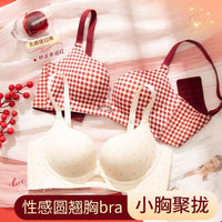 Women's Seamless Push Up Bra with Butterfly Jelly Strips, Wireless, Anti-Sagging, for Small Chests