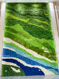 Artificial Preserved Moss Wall Decor for Indoor Vertical Greenery Backgrounds