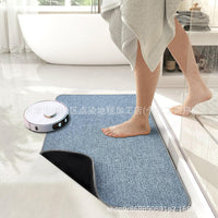 Linen Rubber Non-Slip Absorbent Quick-Dry Bathroom Mat