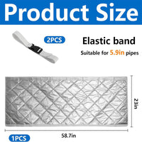 Insulated AC Line Set Cover for Outdoor Units, Weatherproof Protection Sleeve for Air Conditioner Pipes