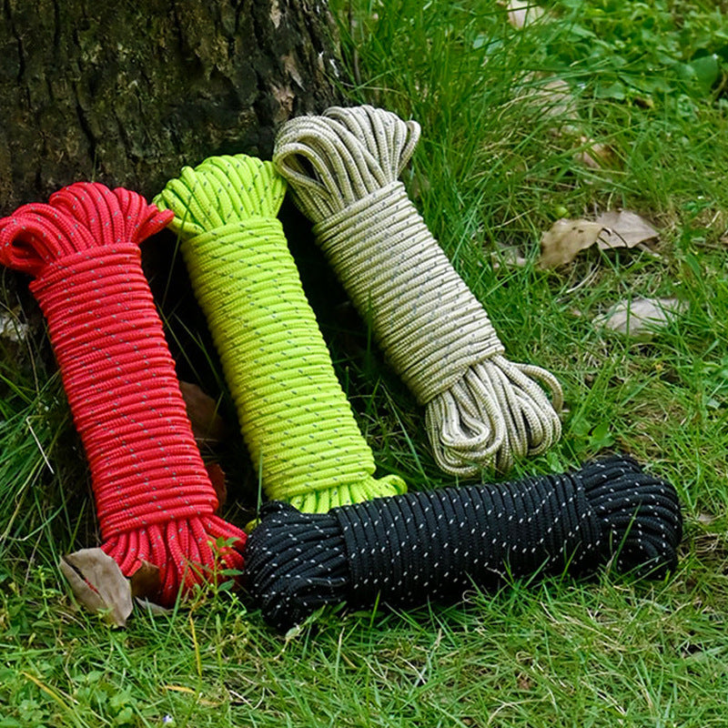 4mm Reflective Nylon Tent Rope for Outdoor Camping and Hiking