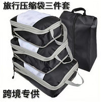 Travel Compression Packing Cubes Set for Clothes Organization, Waterproof Oxford Fabric Storage Bags