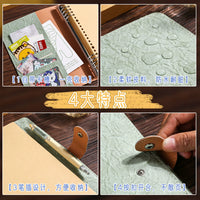 A5 Top-Flip Kraft Paper Loose-Leaf Notebook with Lined Pages for Office, School, and Journaling