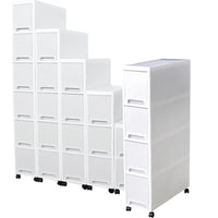 Slim Gap Storage Cabinet with Drawers for Bathroom Kitchen Refrigerator Side