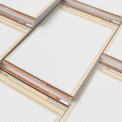 B5 Tear-Off Lined/Grid Notebook for Students, Aesthetic Design