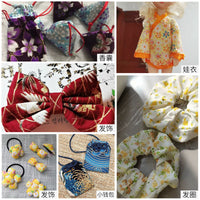 Cotton Patchwork Fabric Bundle for DIY Crafts and Doll Clothes