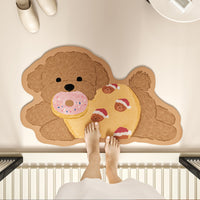 Cartoon Diatomaceous Earth Bath Mat Super Absorbent Quick Dry Non-Slip Floor Mat for Bathroom and Toilet