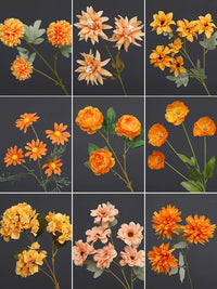 Orange Artificial Silk Hydrangea Wedding Arch Flower Arrangement