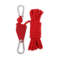 Reflective Guy Ropes with Pulley Adjuster for Outdoor Tents and Tarps
