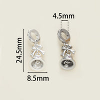 14K Gold Plated Bowknot Bell Charm for DIY Jewelry Making, Bracelets, Necklaces, Christmas Ornaments