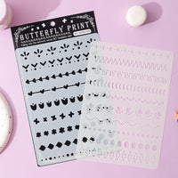 Reusable PET Stencil Set for Painting and Crafting, Hollow-Out Design Templates for DIY Art Projects