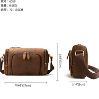 Men's Genuine Leather Crossbody Bag Large Capacity Shoulder Bag