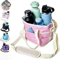 Portable Water Bottle Storage Bag with Handle for Outdoor Travel & Camping