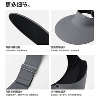 Women's Wide Brim UV Protection Sun Visor Hat Foldable Empty Top Cap