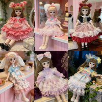 BJD Doll Clothes Set for 30cm Dolls, Lolita Style Dress Outfit
