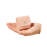 Mini Portable Microfiber Jewelry Pouch with Compartments for Rings Earrings Travel