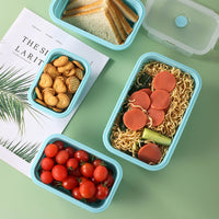 Collapsible Silicone Lunch Box Set for Microwave & Food Storage