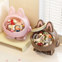 Cute Monster Desktop Organizer Box with Big Ears for Hair Accessories and Snacks