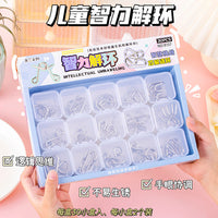 9-Piece Interlocking Ring Puzzle Set for Kids and Adults, Brain Teaser Fidget Toy Gift