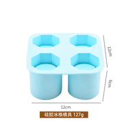 4-Cavity Silicone Cocktail Ice Cup Mold for Whiskey and Bar Drinks, Easy Release Ice Cube Tray