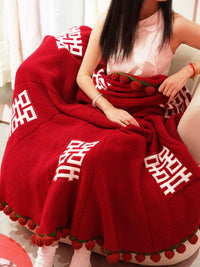 Rose Bouquet Blanket Wedding Engagement Gift Set