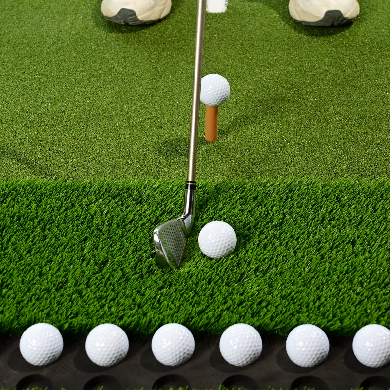 Upgraded Golf Hitting Mat with Ball Placement Area for Outdoor Swing Practice