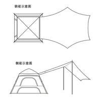 Mambear Pop-Up Beach Tent with Integrated Canopy, UV Protection, Portable for Camping & Outdoors
