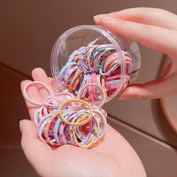 Kids' High-Elastic Hair Ties, Durable Ponytail Holders for Girls, Gentle on Hair