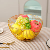 Nordic Style Iron Art Fruit Basket for Living Room Tabletop Snacks and Candies, Creative Home Storage Tray