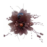 Elegant Peony Tassel Hair Claw Clip for High Crown Hairstyles