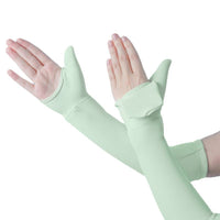 Long UV Protection Arm Sleeves for Women, Breathable Ice Silk Sun Protection Sleeves for Outdoor Cycling