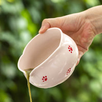 Ins-Style Petal Ceramic Bowl for Salad, Dessert, Coffee, and Yogurt