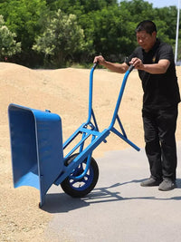 Heavy-Duty Garden Wheelbarrow with Dump Cart Functionality