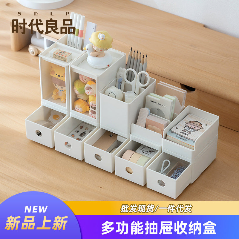 Clear Acrylic Display Storage Box with Drawer for Figures and Small Items