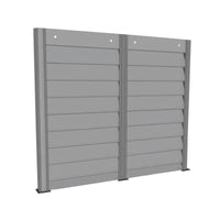 Louvered Galvanized Steel Construction Site Barrier Fence Panel