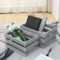 Wooden Storage Crate Decorative Display Box for Supermarket Fruit and Home Organization
