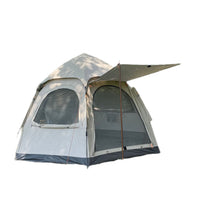 Instant Pop-Up Double Layer Camping Tent with Rain Protection and UV Resistance, Portable 4-Window Ventilation for Outdoor Activities