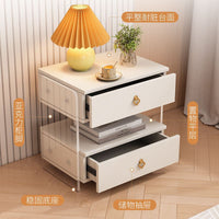 Modern Minimalist Nightstand with Storage, Small Acrylic Bedside Table for Bedroom